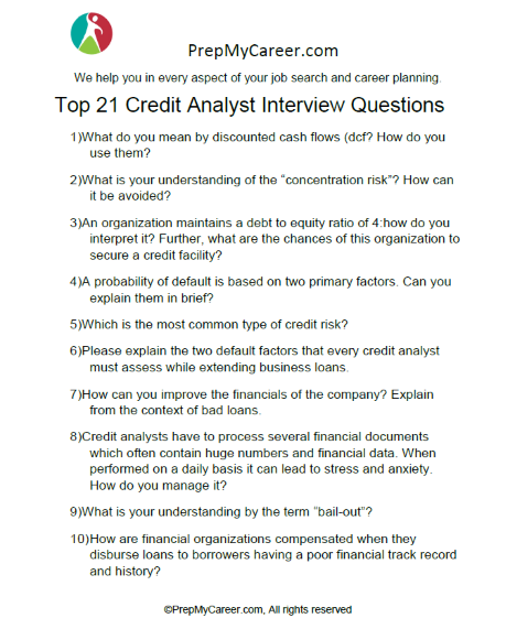 case study for credit analyst interview