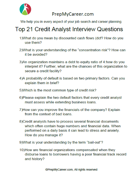 bmo credit analyst interview questions